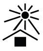 Keep away from sunlight packaging symbol Vector Image